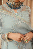 FARASHA Tabeer Embroidered Net Unstitched 3 Piece Suit - 06 Feroza