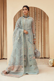 FARASHA Tabeer Embroidered Net Unstitched 3 Piece Suit - 06 Feroza