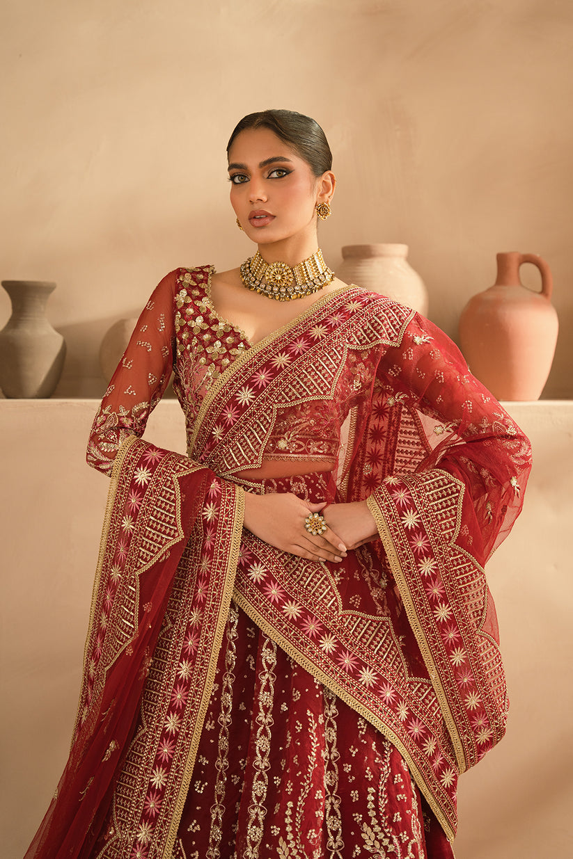Ayzel Panache Embroidered Organza Unstitched 3Pc Suit ALF-24-V2-04 FEYA
