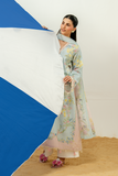 Zarposh Sundaze Embroidered Luxury Lawn Unstitched 3Pc Suit - FIORA