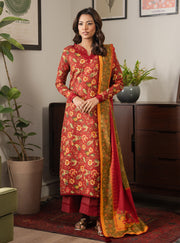 Faiza Faisal Lumiere Printed Khaddar Stitched 2Pc Suit - FIRA