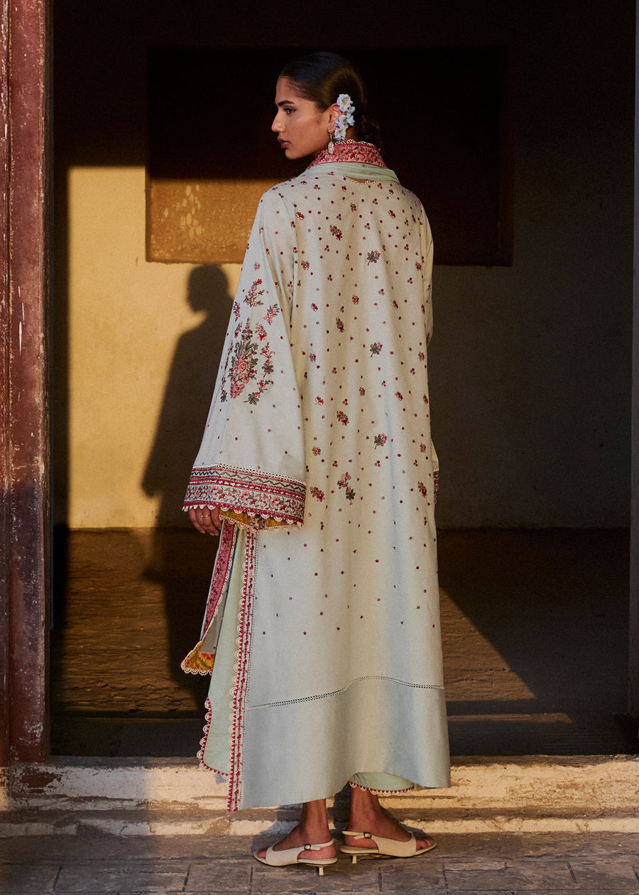 Hussain Rehar ZAN Unstitched Embroidered Lawn 3Pc Suit - Firuz