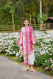 Farasha Summer Co Ords Printed Lawn Unstitched 3Pc Suit - Fleur Royale