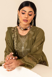 Flora by Humdum Embroidered Swiss Lawn Unstitched 3Pc Suit FS-01