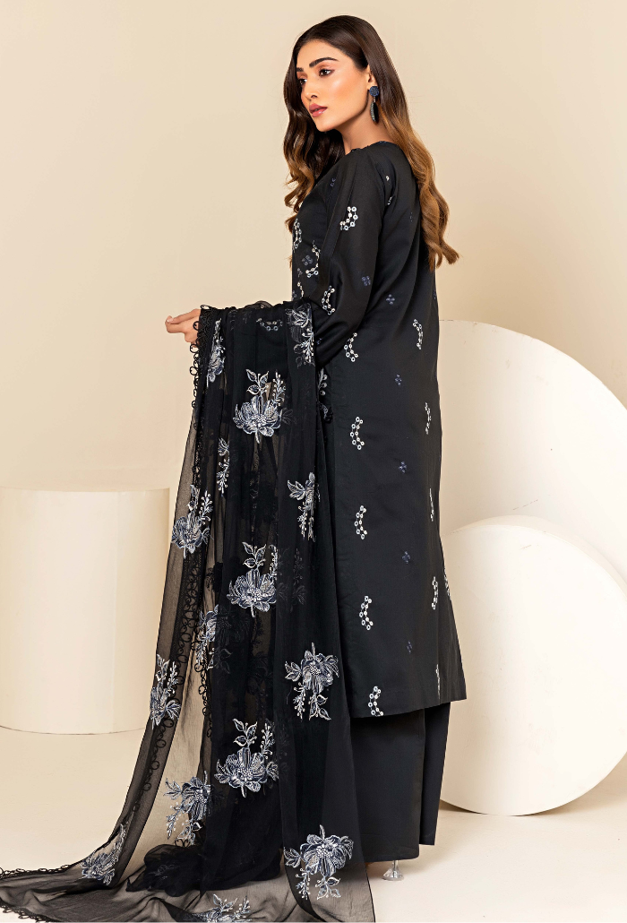Flora by Humdum Embroidered Swiss Lawn Unstitched 3Pc Suit FS-03