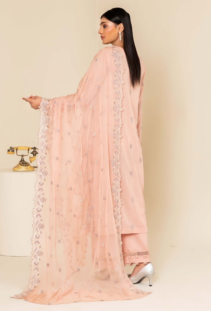 Flora by Humdum Embroidered Swiss Lawn Unstitched 3Pc Suit FS-10