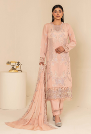 Flora by Humdum Embroidered Swiss Lawn Unstitched 3Pc Suit FS-10