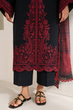 Farasha Summer Weaves Embroidered Lawn Unstitched 3Pc Suit - Floral Flame