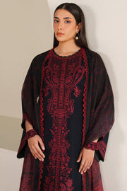 Farasha Summer Weaves Embroidered Lawn Unstitched 3Pc Suit - Floral Flame