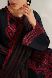 Farasha Summer Weaves Embroidered Lawn Unstitched 3Pc Suit - Floral Flame