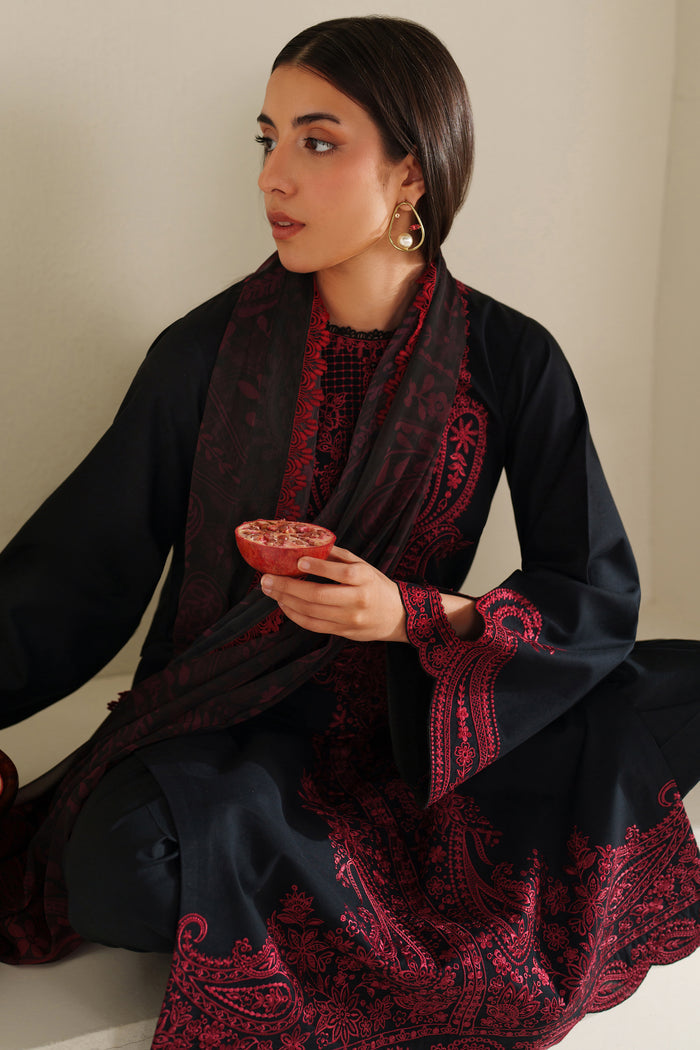 Farasha Summer Weaves Embroidered Lawn Unstitched 3Pc Suit - Floral Flame