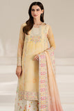 Farasha Fiorella Embroidered Chiffon Unstitched 3Pc Suit - Floral Ray