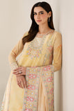 Farasha Fiorella Embroidered Chiffon Unstitched 3Pc Suit - Floral Ray
