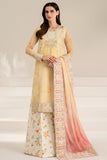 Farasha Fiorella Embroidered Chiffon Unstitched 3Pc Suit - Floral Ray