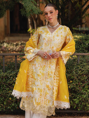 RajBari Nissa Floral Symphony Embroidered Lawn Unstitched 3Pc Suit D-01