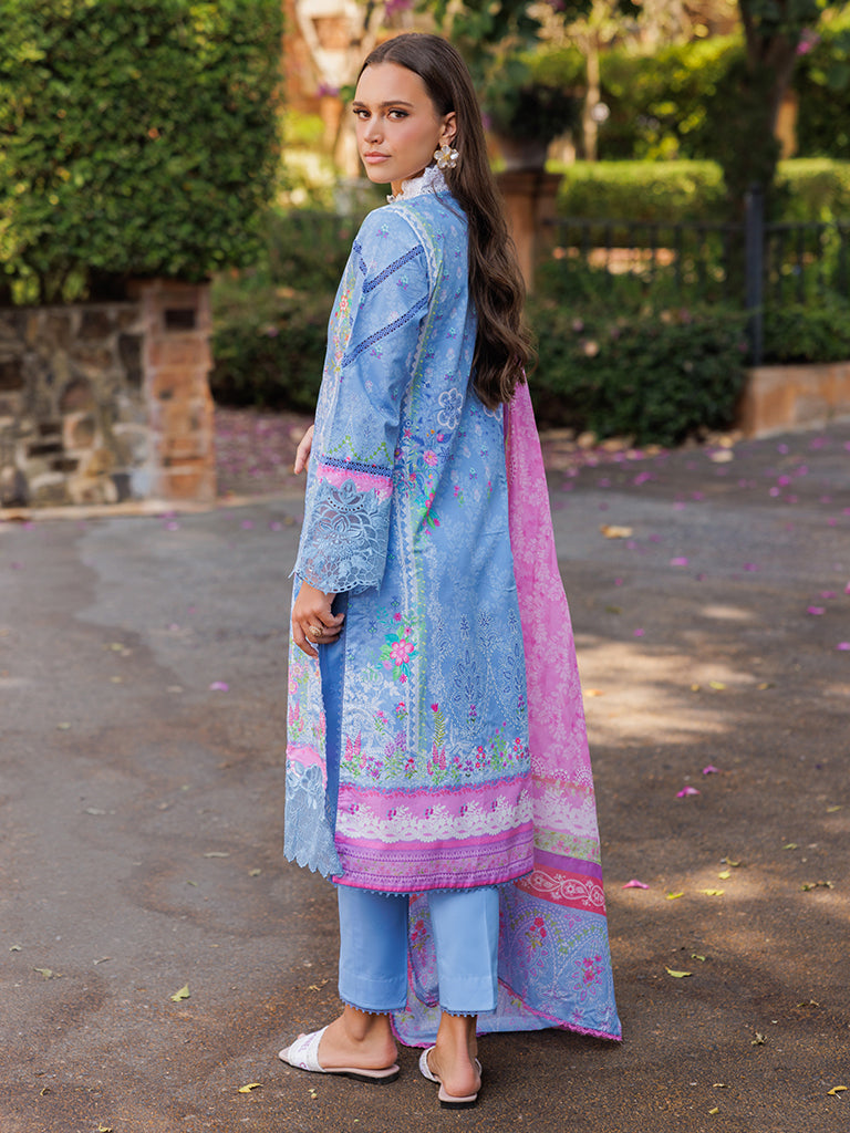 RajBari Nissa Floral Symphony Embroidered Lawn Unstitched 3Pc Suit D-02