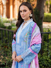 RajBari Nissa Floral Symphony Embroidered Lawn Unstitched 3Pc Suit D-02