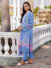 RajBari Nissa Floral Symphony Embroidered Lawn Unstitched 3Pc Suit D-02