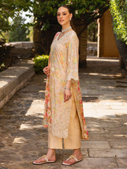RajBari Nissa Floral Symphony Embroidered Lawn Unstitched 3Pc Suit D-05