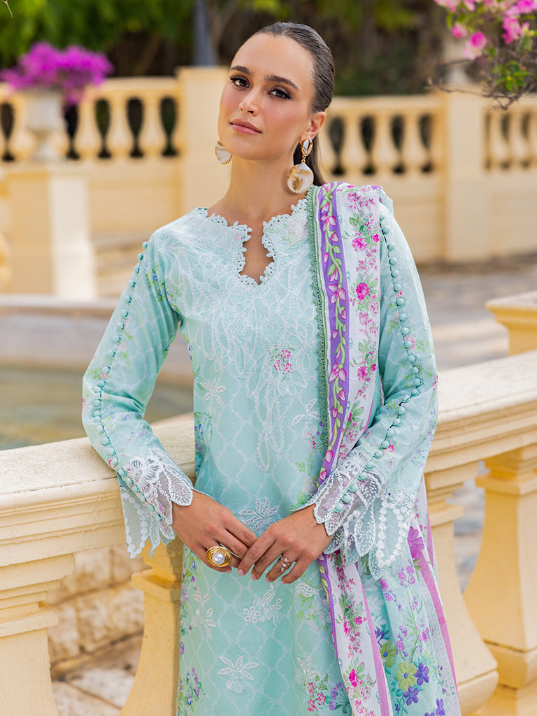RajBari Nissa Floral Symphony Embroidered Lawn Unstitched 3Pc Suit D-06