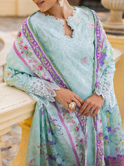 RajBari Nissa Floral Symphony Embroidered Lawn Unstitched 3Pc Suit D-06