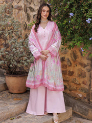 RajBari Nissa Floral Symphony Embroidered Lawn Unstitched 3Pc Suit D-07