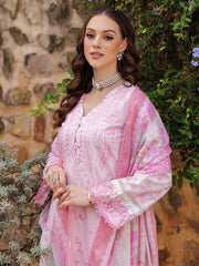 RajBari Nissa Floral Symphony Embroidered Lawn Unstitched 3Pc Suit D-07