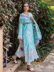 RajBari Nissa Floral Symphony Embroidered Lawn Unstitched 3Pc Suit D-09