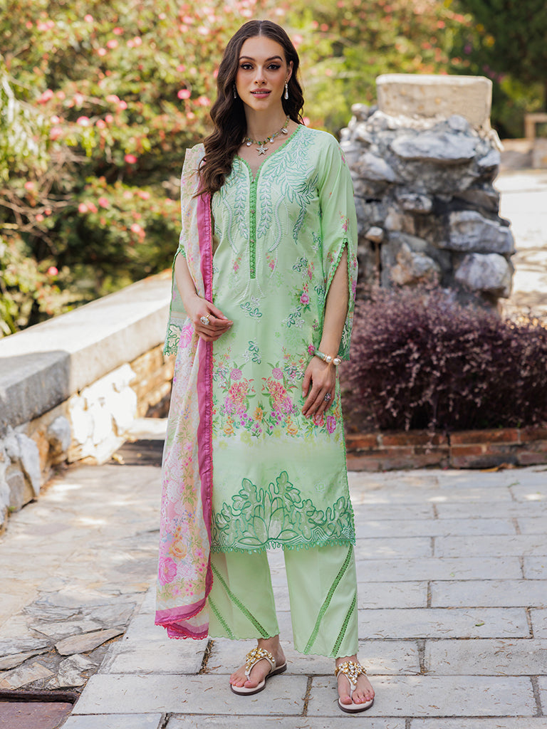 RajBari Nissa Floral Symphony Embroidered Lawn Unstitched 3Pc Suit D-10