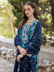 RajBari Nissa Floral Symphony Embroidered Lawn Unstitched 3Pc Suit D-12