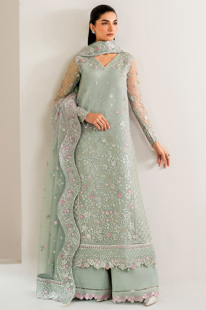 Farasha Luxury Formal Embroidered Net Unstitched 3Pc Suit - Florenca
