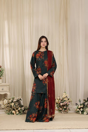 Feathers Threads of Poetry Unstitched Lawn 3Pc Suit Foliage Franchise-FT769