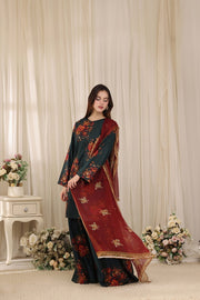 Feathers Threads of Poetry Unstitched Lawn 3Pc Suit Foliage Franchise-FT769
