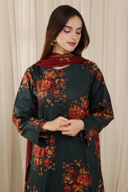 Feathers Threads of Poetry Unstitched Lawn 3Pc Suit Foliage Franchise-FT769