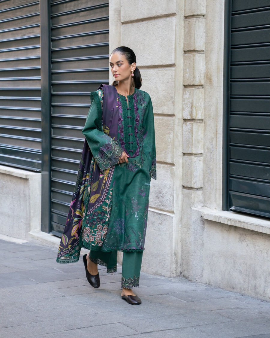 Meet Me In Istanbul by Rang Rasiya Unstitched Khaddar 3Pc Suit - FOREST