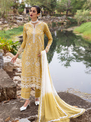 Roheenaz Dahlia Embroidered Lawn Unstitched 3Pc Suit RNZ-02A Forsythia