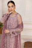 Farasha Luxury Formal Embroidered Net Unstitched 3Pc Suit - Freesia
