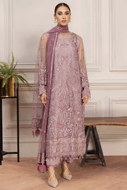 Farasha Luxury Formal Embroidered Net Unstitched 3Pc Suit - Freesia