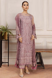 Farasha Luxury Formal Embroidered Net Unstitched 3Pc Suit - Freesia