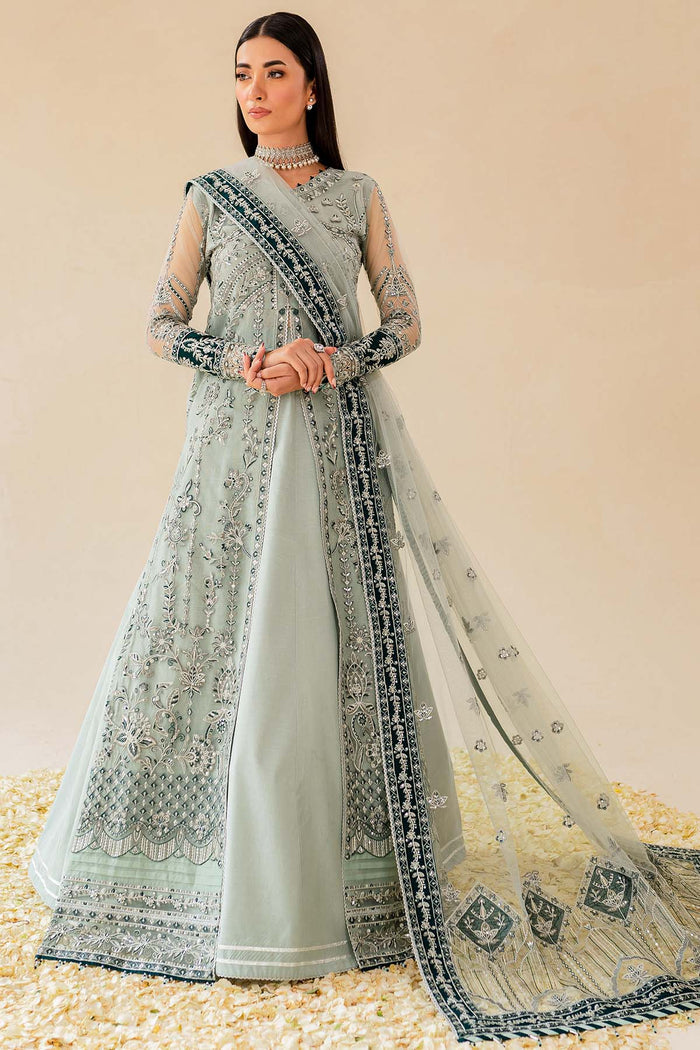 Farasha Luxury Formal Embroidered Net Unstitched 3Pc Suit - Freya