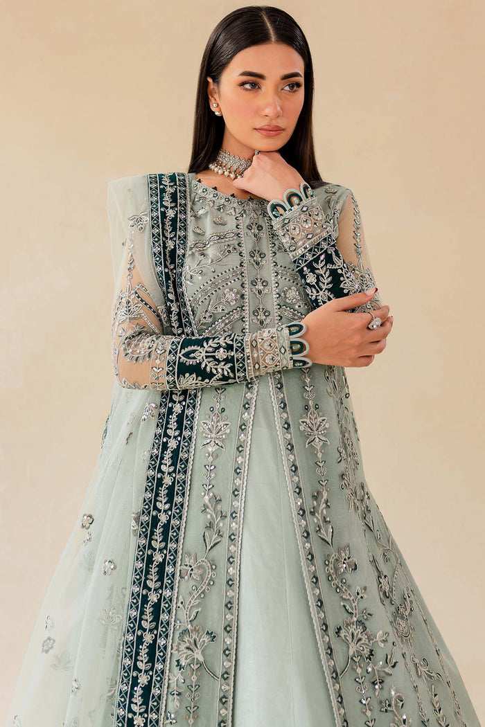 Farasha Luxury Formal Embroidered Net Unstitched 3Pc Suit - Freya