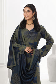 Feathers Digital Printed Dhanak Unstitched 3Pc Suit Frigate Ferry-FT801