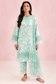 Farasha Summer Essentials Embroidered Lawn Unstitched 3Pc Suit - Frost Petal