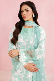 Farasha Summer Essentials Embroidered Lawn Unstitched 3Pc Suit - Frost Petal