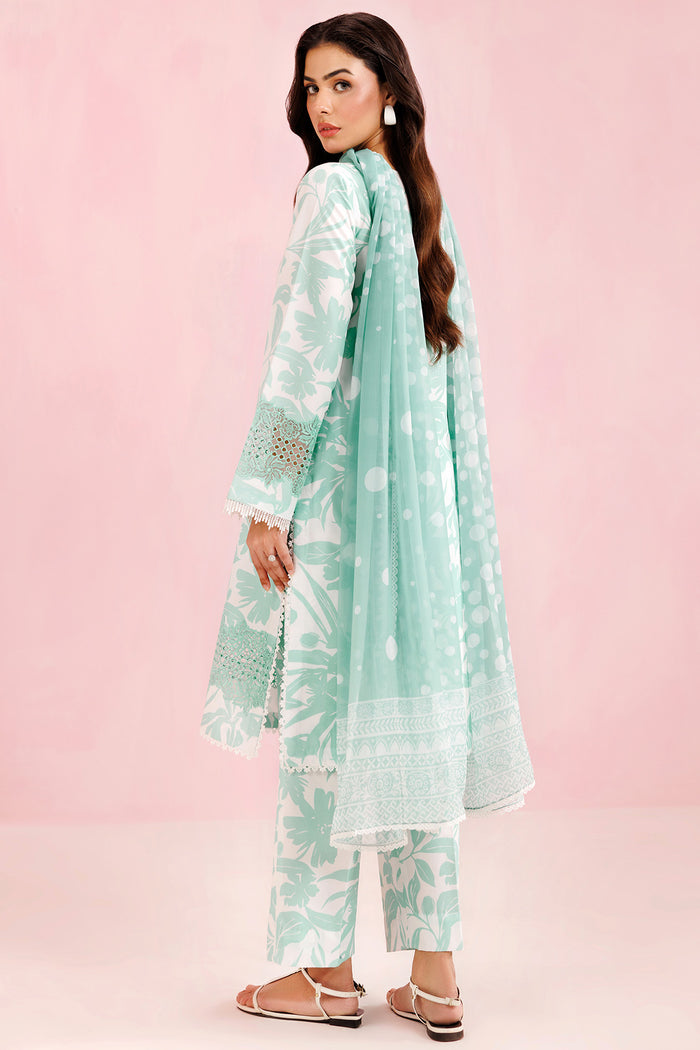 Farasha Summer Essentials Embroidered Lawn Unstitched 3Pc Suit - Frost Petal