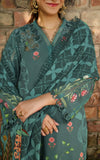 Asifa & Nabeel Meraki Embroidered Viscose Unstitched 3Pc Suit - Frosted Petals