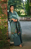 Asifa & Nabeel Meraki Embroidered Viscose Unstitched 3Pc Suit - Frosted Petals