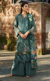 Asifa & Nabeel Meraki Embroidered Viscose Unstitched 3Pc Suit - Frosted Petals