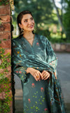 Asifa & Nabeel Meraki Embroidered Viscose Unstitched 3Pc Suit - Frosted Petals