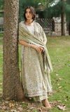 Asifa & Nabeel Meraki Embroidered Viscose Unstitched 3Pc Suit - Frozen Dew